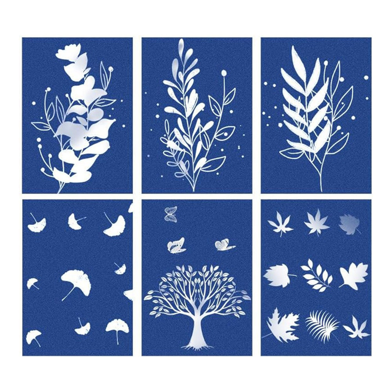 30 Sheets Blue Cyanotype Paper Sun Art Paper Kit, Solar Drawing Paper Nature Printing Paper For Kids Adults Arts Crafts