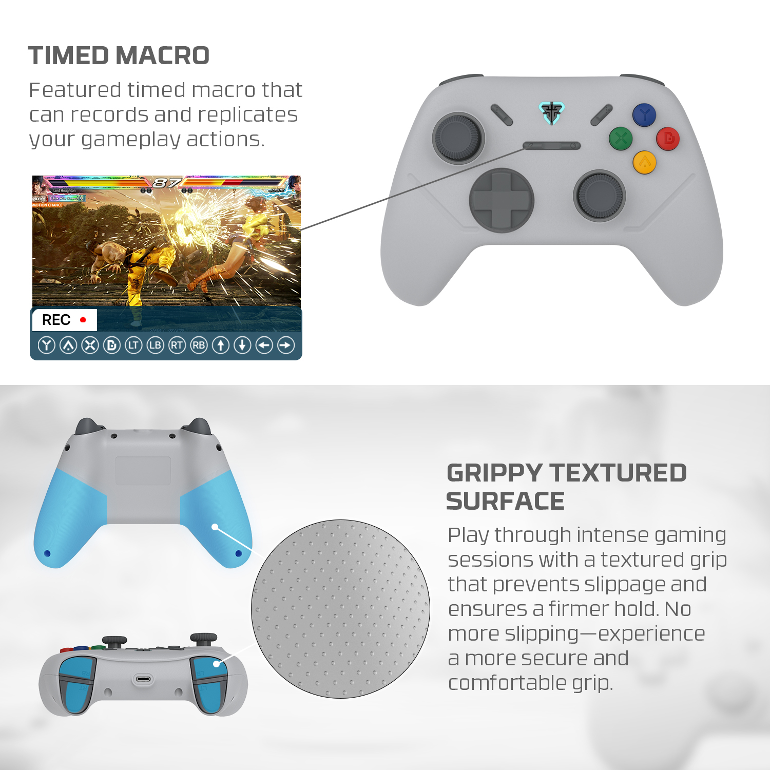 FANTECH WGP13S SUPER MAXFIT Multi-Platform Gamepad Android PC PS Gamepad Wireless Shooter-III Joystick Duel Mode USB Type C. 