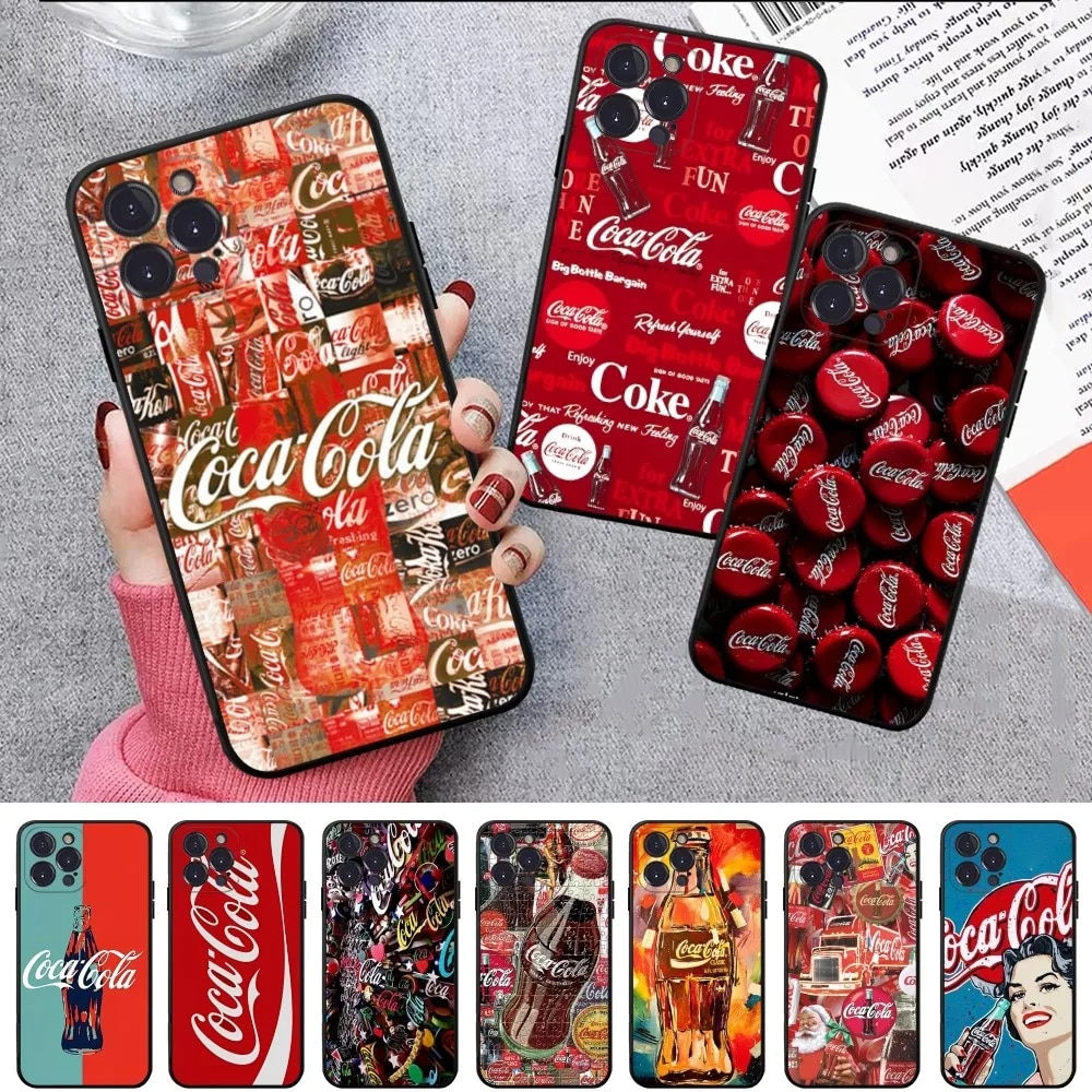 C-coca-cola Phone Case For IPhone 15 8 7 6 6S Plus X SE 2020 XR XS 14 11 12 13 Mini Pro Max Mobile Case