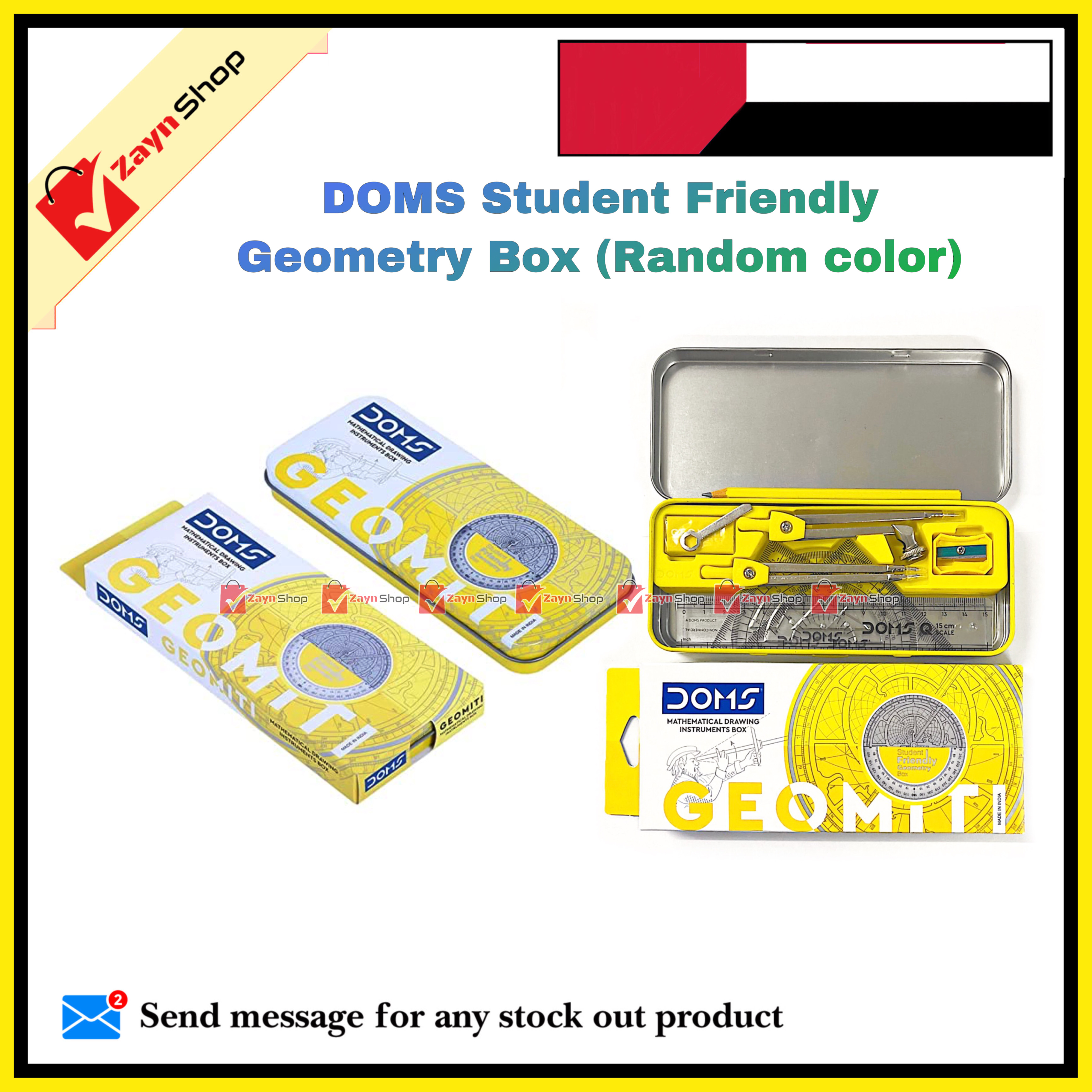 DOMS Geometry Box Student Friendly Geometry Box  (Multicolor). 