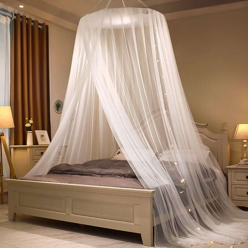 Dome mosquito net ceiling, 1.8m, 1.5m pattern, household summer princess single bed, 1.0m * 2.0m, encrypted without installation. 