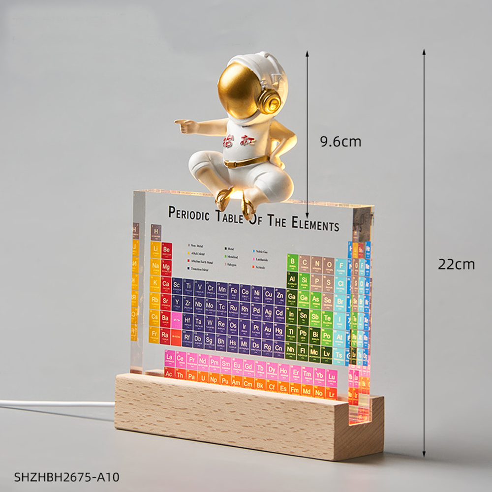 Acrylic Periodic Table Of Elements With Samples With The Light Base Ornament School Teaching Display Chemical Element - Innovative Design. 