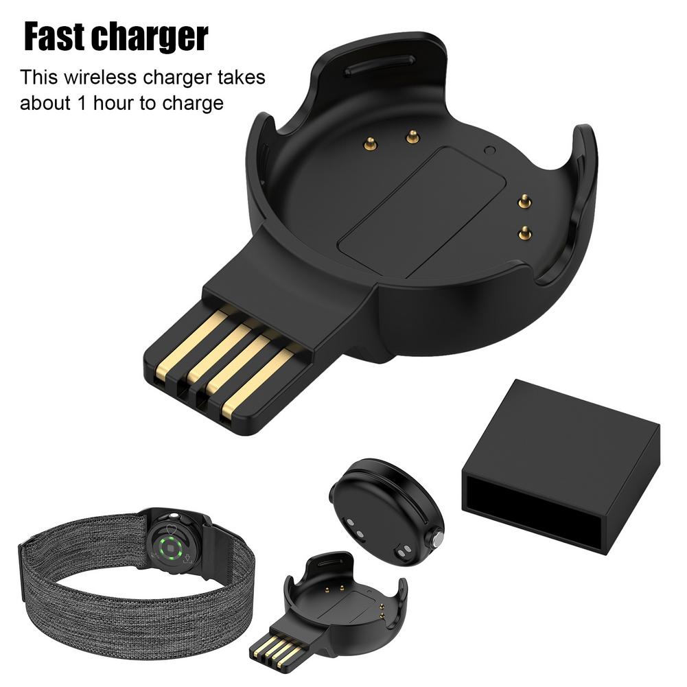 Charger USB 2.0 Built-in Upgraded Magnetic Charging Station Cradle Fast For Polar Verity Sense Optical Heart Rate Sensor. 