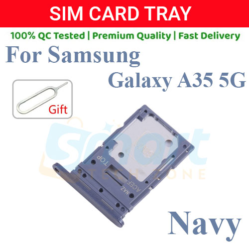 Samsung Galaxy A35 5G Sim Tray Micro SD Card Slot with Sim Ejector Pin Replacement Part. 