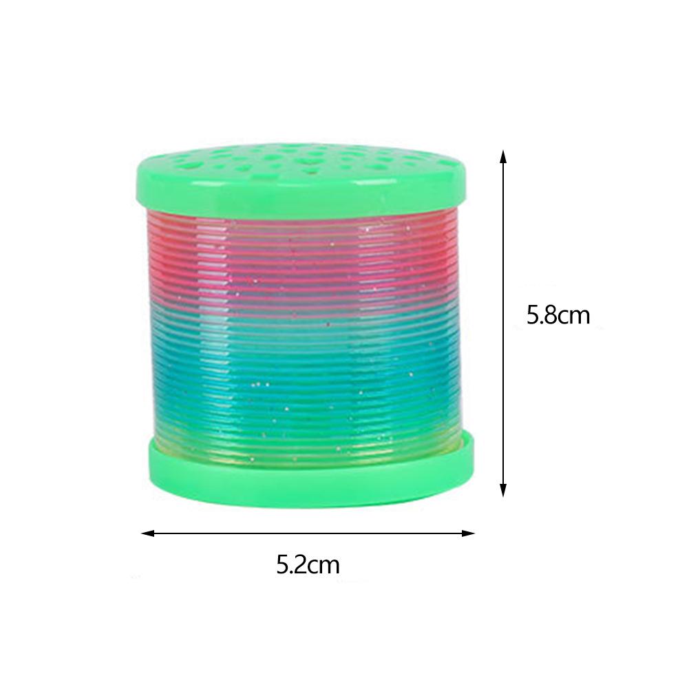 SF 1Pc Glow in Dark Walking Rainbow Spring Toy Circle Slinky Kid Magic Luminous Slinky Rainbow Spring Magic Circle Stretchy #432190. 