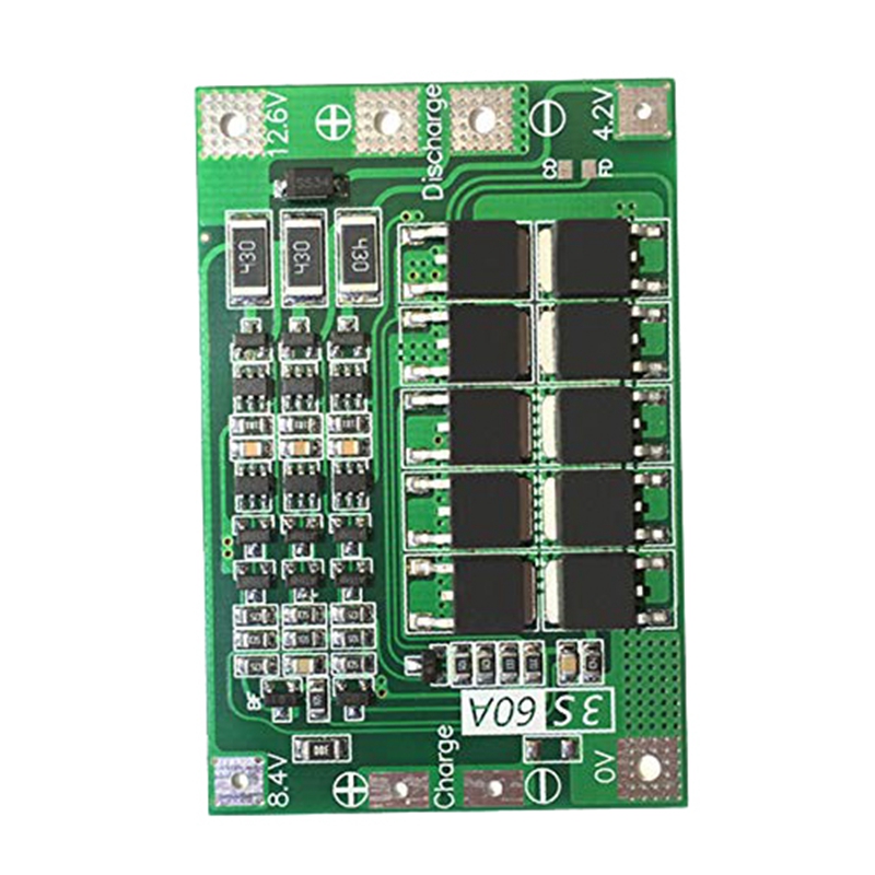 3S 60A Bms Board Lithium Li-Ion 18650 Protection Board With Balance For Drill Motor 11.1V 12.6V 18650 Lipo Cell Module. 
