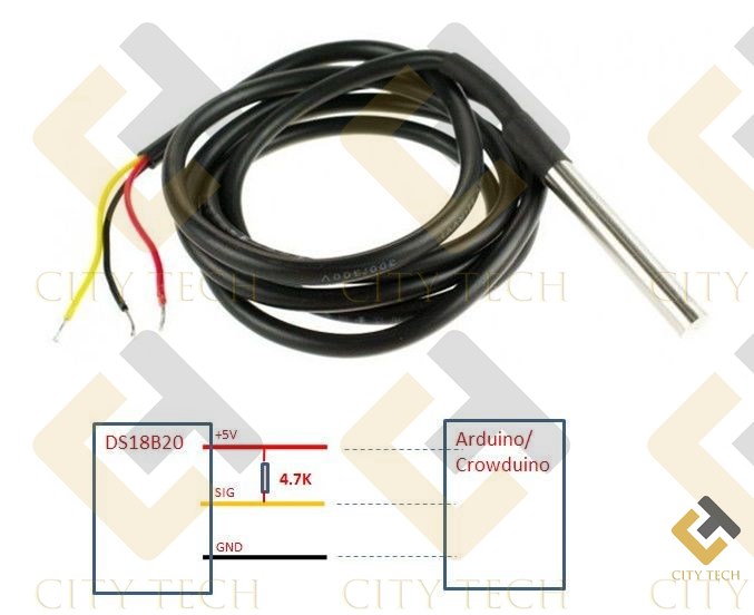 3 Wire DS18B20 Waterproof Digital Temperature Temp Sensor Probe 1M Stainless Steel Package Waterproof DS18B20 Temperature Sensor Probe For Arduino Raspberry Pi. 