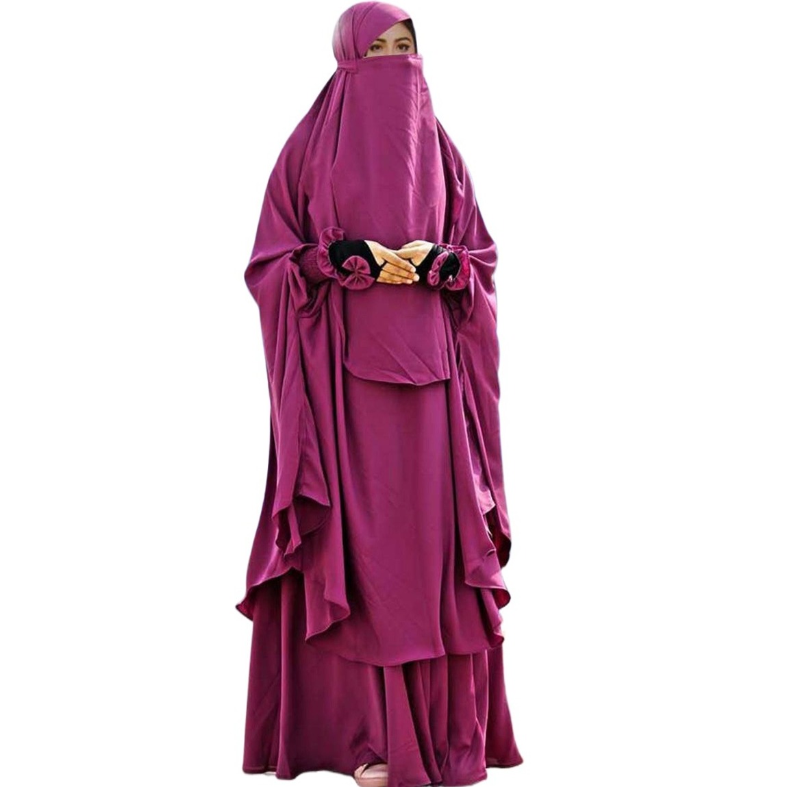 Khimar Borka Adjusted Niqab Hijab With Skirt Full Set (স্কার্ট ও খিমার বোরকা পুরো সেট )