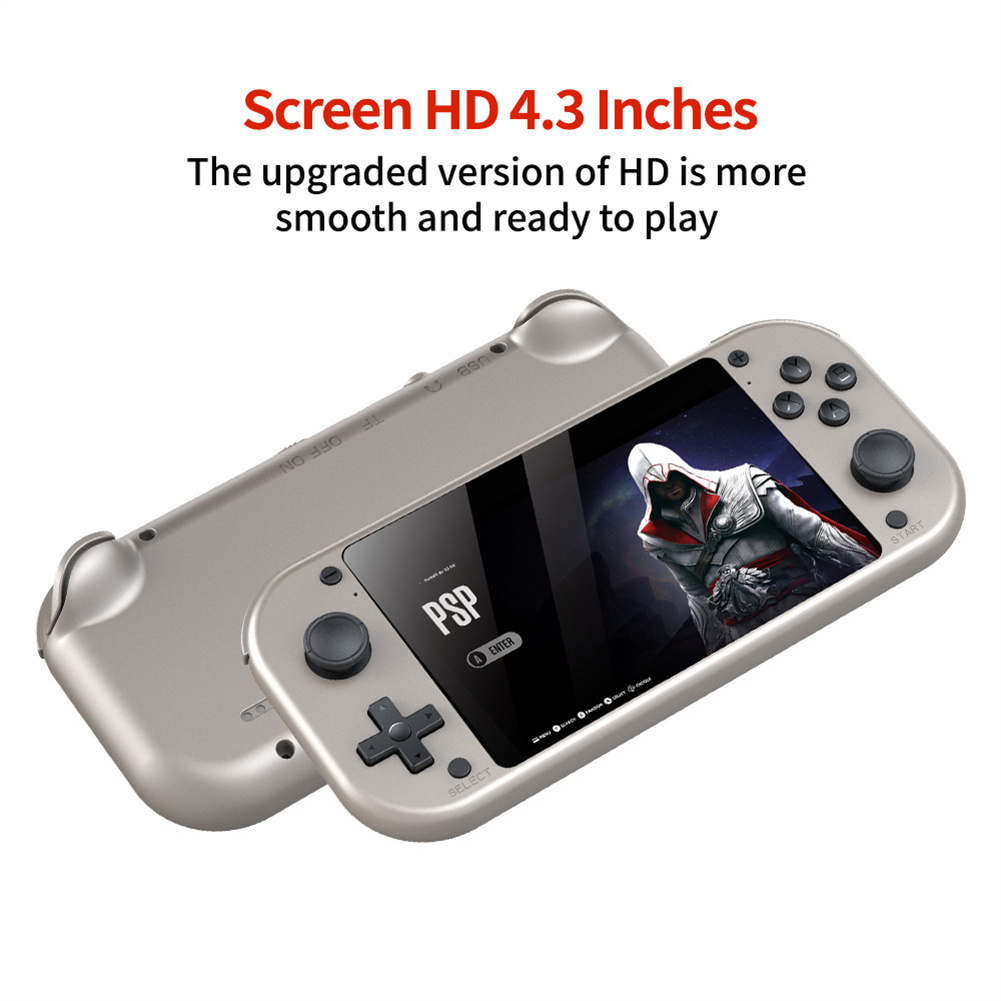 Qiunery 4.3 Inch Video Game Console With Built In 20000+ Games Games 1500MAH Battery Game Console 4K HD Video Nostalgic Game Controller 3D Joystick Console For Kids Men Women. 