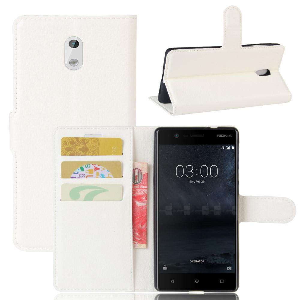 MojieRy - Custodia a portafoglio per Nokia 3, in pelle sintetica di alta qualità, per Nokia 3, 2 scomparti per carte di credito, portatile, colore: Blu