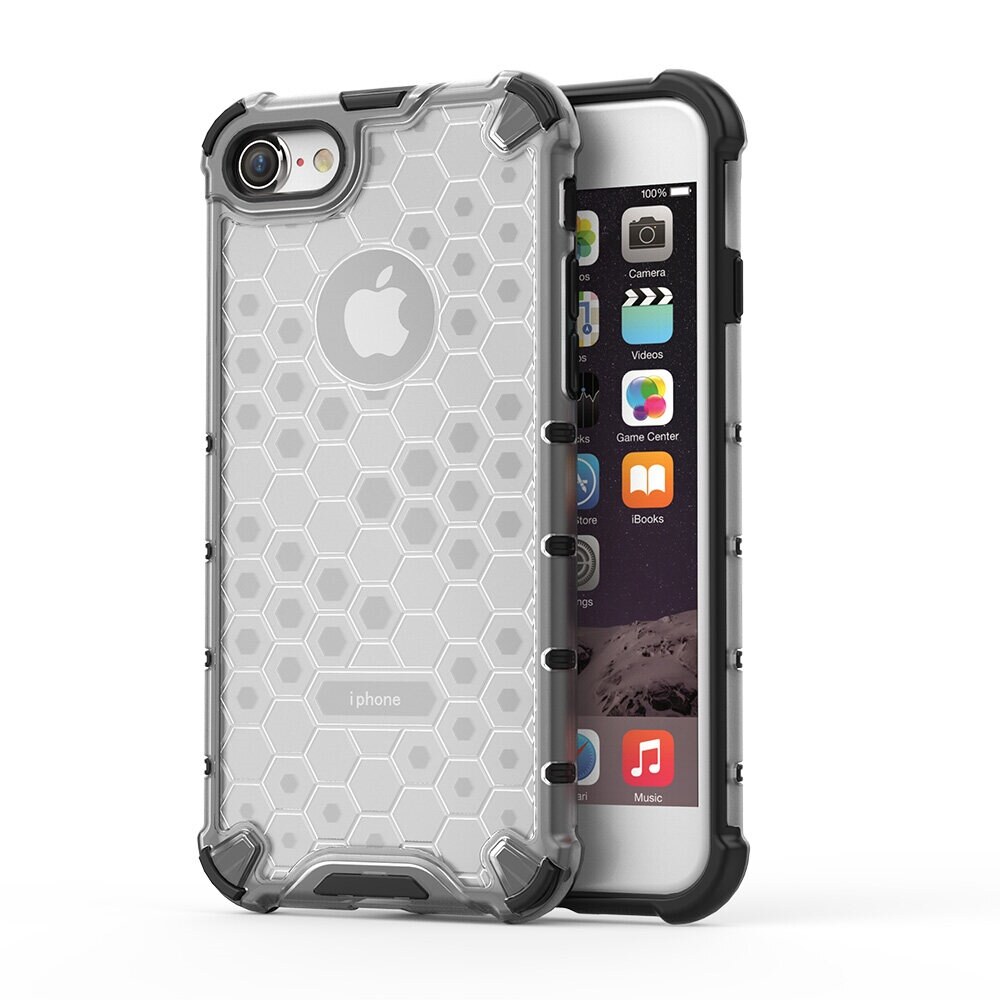 lthmy for iPhone 6 / 6S cover Shockproof Transparent Hard Case Full Protection Back Cover Honeycomb Casing
