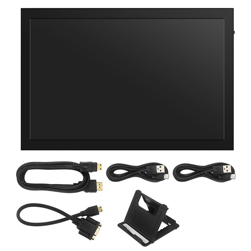 10.1 Inch Touch Screen LCD Display with Metal Case Parts Accessories for 3B+/4B Nano PC EU Plug