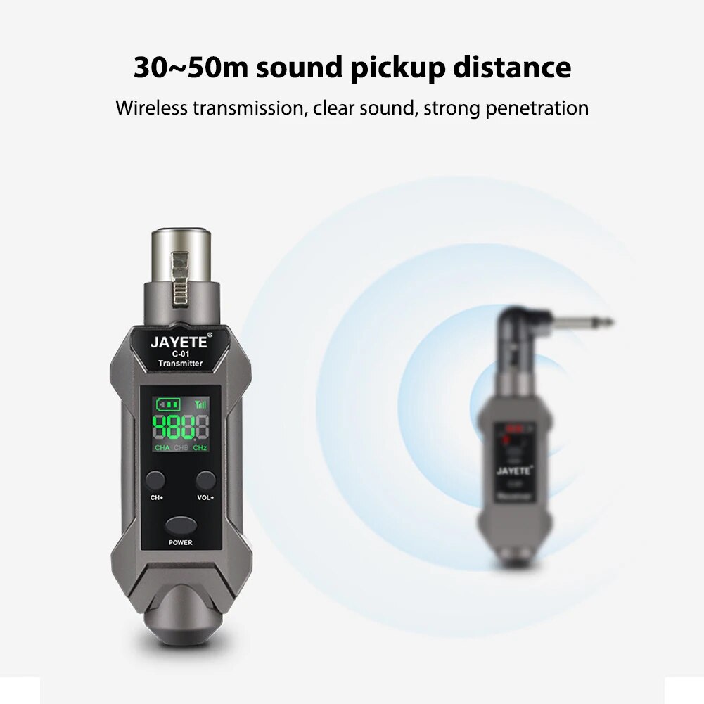 Microphone Wireless System Mic Wireless Transmitter Receiver for Mixer Recorder. 