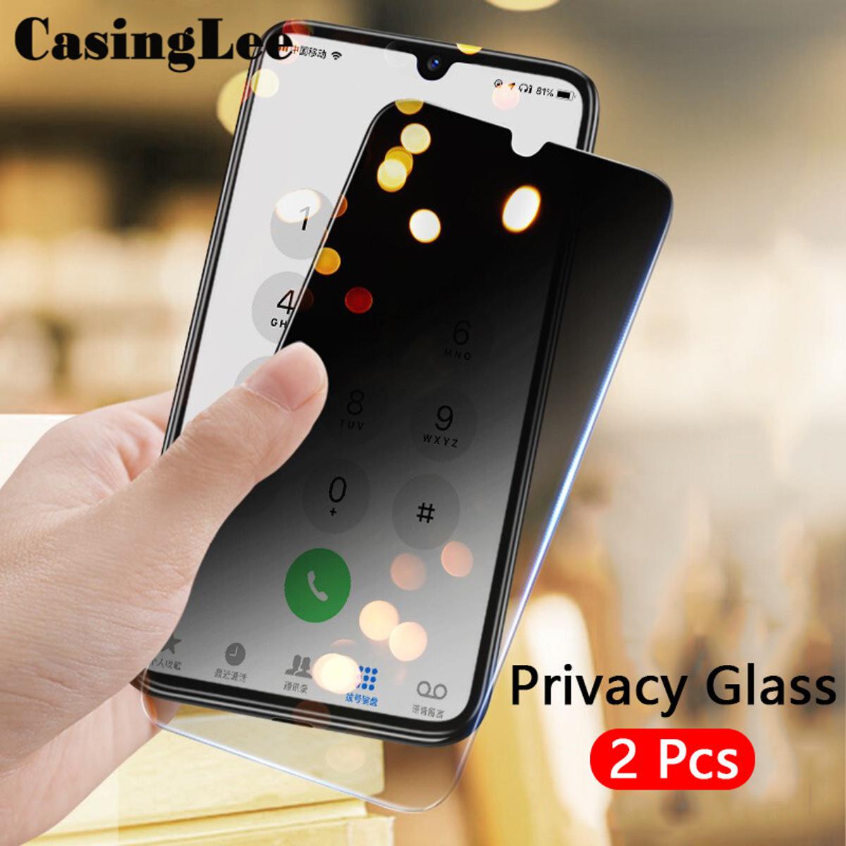 2pieces Privacy Glass for Redmi A1 Screen Protector Tempered Glass for Xiaomi Mi A1 Full Screen Cover Privacy Film Phone Case Phone Case