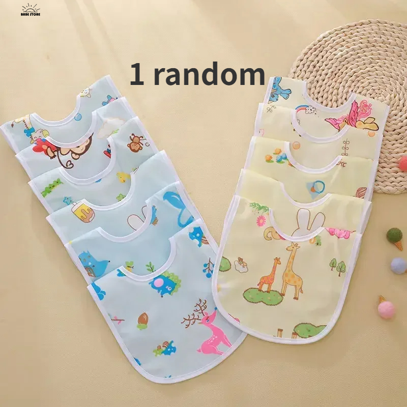 1 Pcs Inant 0-3 Years Old Crystal Velvet U-shaped Waterproof Snap Lip Towel Infant Eating Bibs Burp Cloths for Kids Baby Stuff