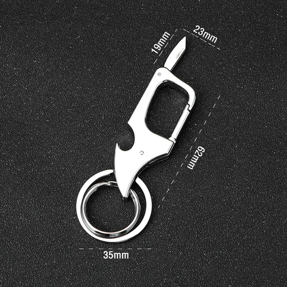 Metal Key Ring Mini Foldable & Multi-Functional Keychain Ring. 