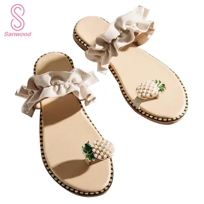 Sandals with pineapple on sale toe