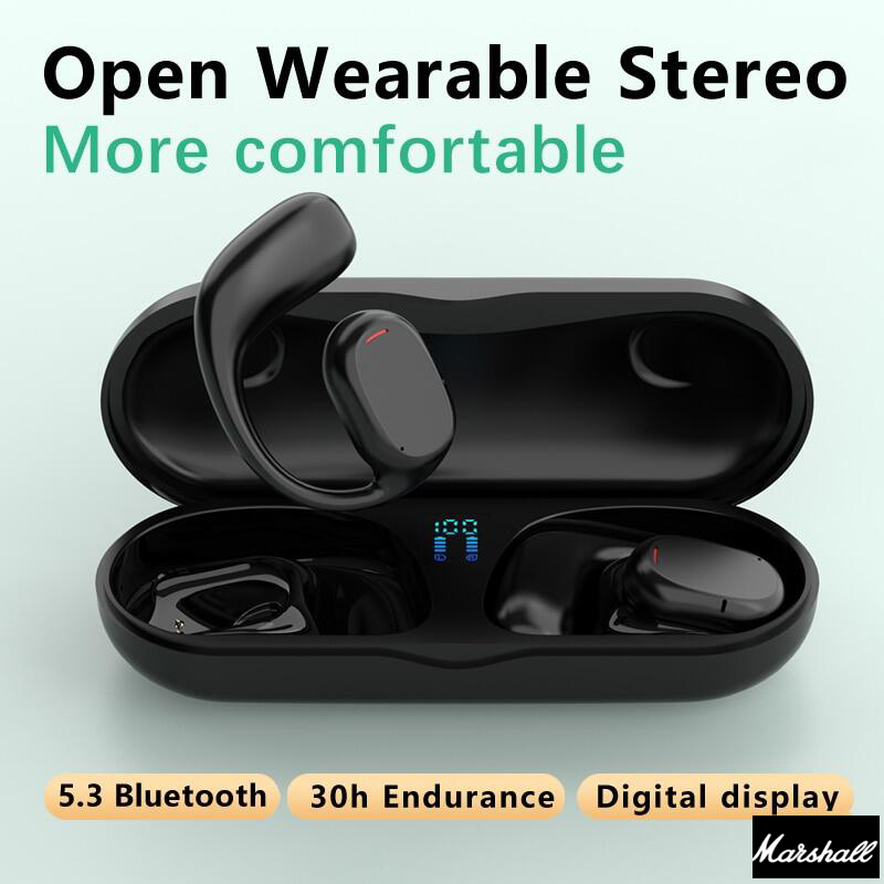 Original Product+FREE Shipping+COD marshall JS270 original Open Wearable Stereo wireless Bluetooth earphones with mic Digital display. 