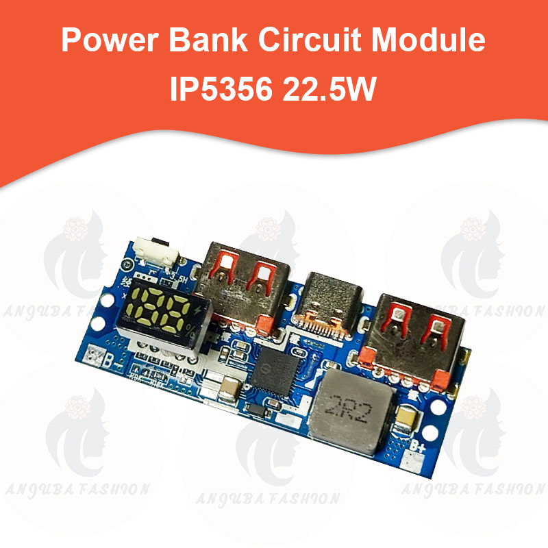 IP5356 22.5W Dual USB Power Bank Module With Digital Display