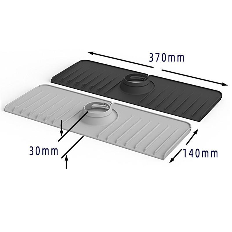 2Piece Faucet Mat Faucet Handle Drip Catcher Tray Flexible Sink Splash Guard Behind Faucet for Kitchen Counter, Bathroom. 
