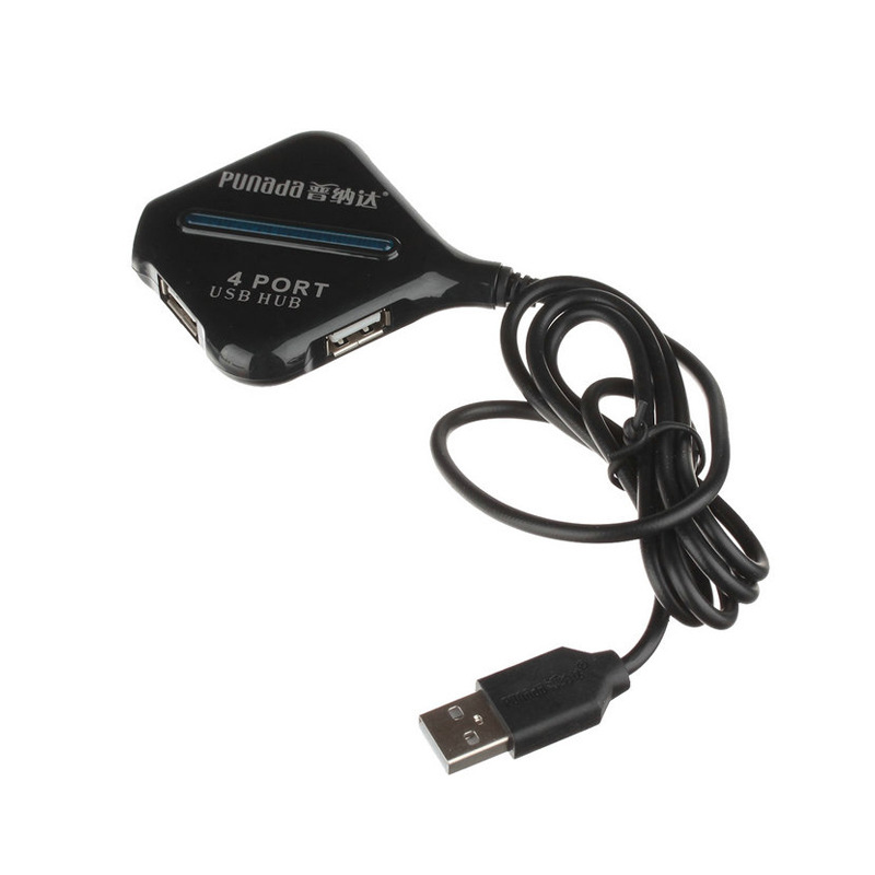 Punada I-1005 4-port USB2.0HUB 4-port USB hub can be equipped with network card, hard disk, 1m cable. 