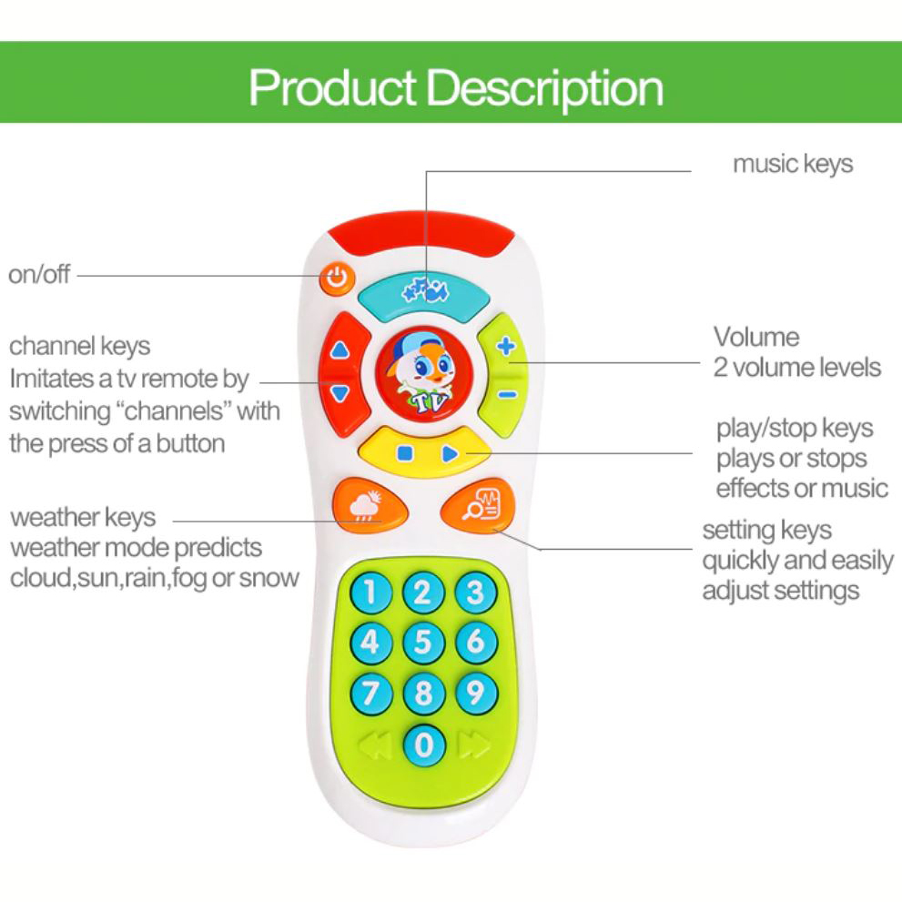 Hola TV Remote Toy for Kids Musical Learning Toy for Children Smart Interactive Toy. 