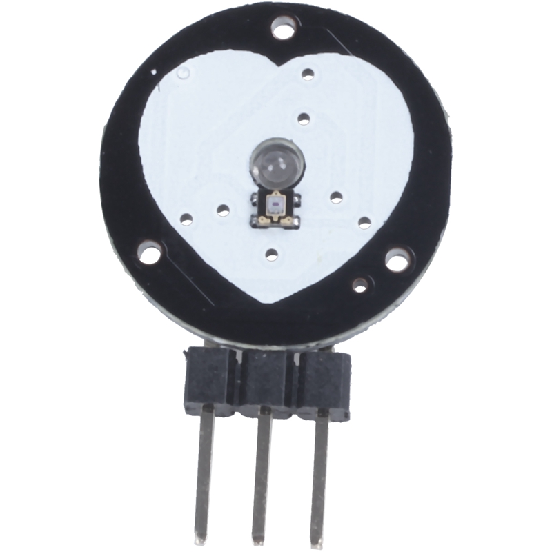 Pulse Sensor Heart Rate Sensor Heart Beat PulseSensor for Arduino Raspberry pi,black&red -  black&red. 