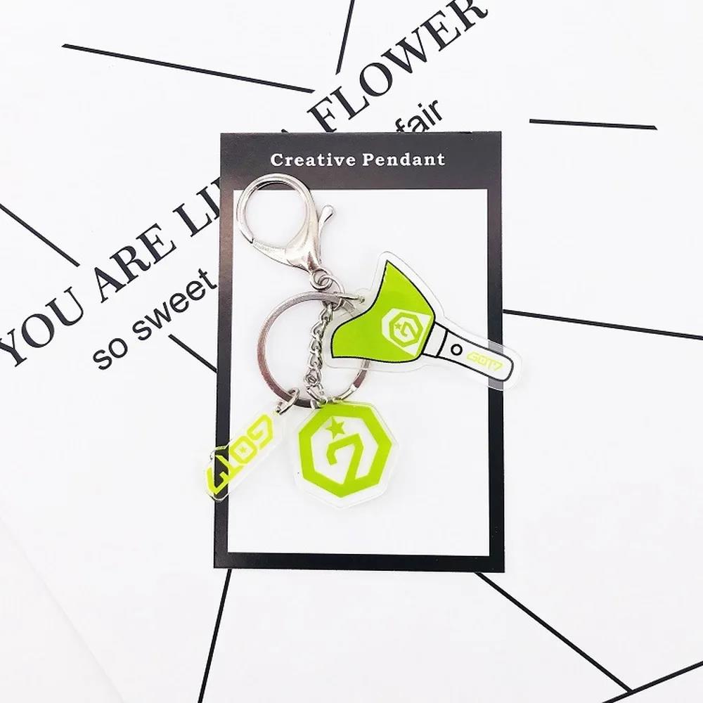 Kpop Idol Group Lightstick Keychain Mini Light Stick Lamp Pendant Key Chain Fans Collection Gifts Car Key Jewelry Key Ring Superman. 