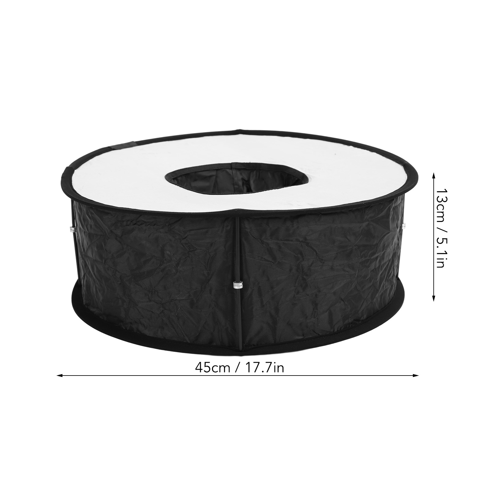 Ring Flash Softbox 17in Flash Diffuser Foldable Portable with Carrying Bag Photo Equipment for Studio Video Portrait. 