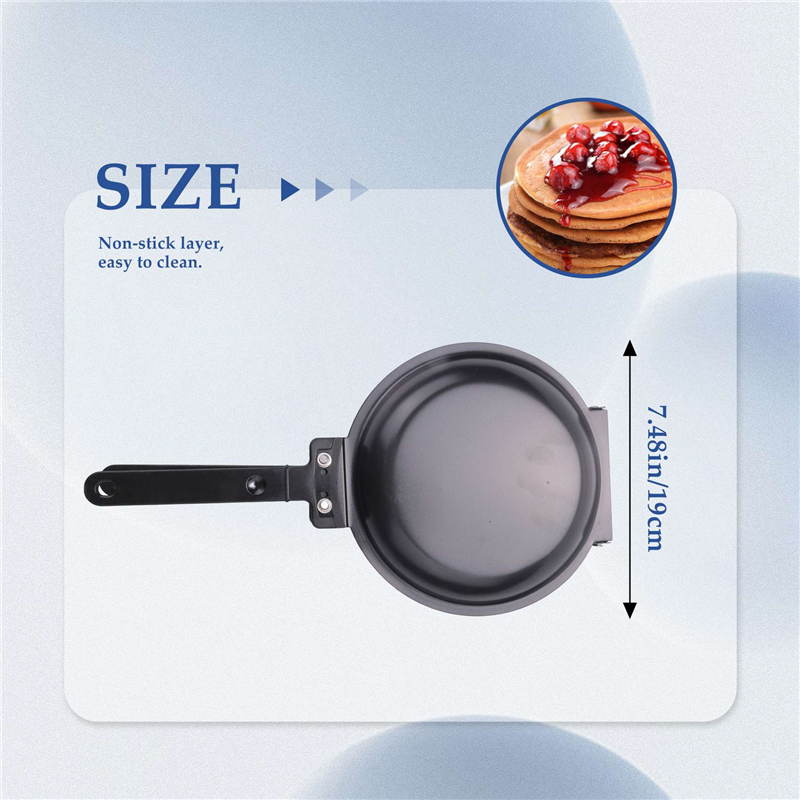 DIY Non-Stick Pan, Double-Sided Frying Pan Frying Pan Breakfast Pan, Gas and Induction Cooker Universal. 