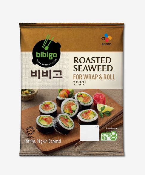 Bibigo Nori Seaweed - 20gm (10 Sheets). 