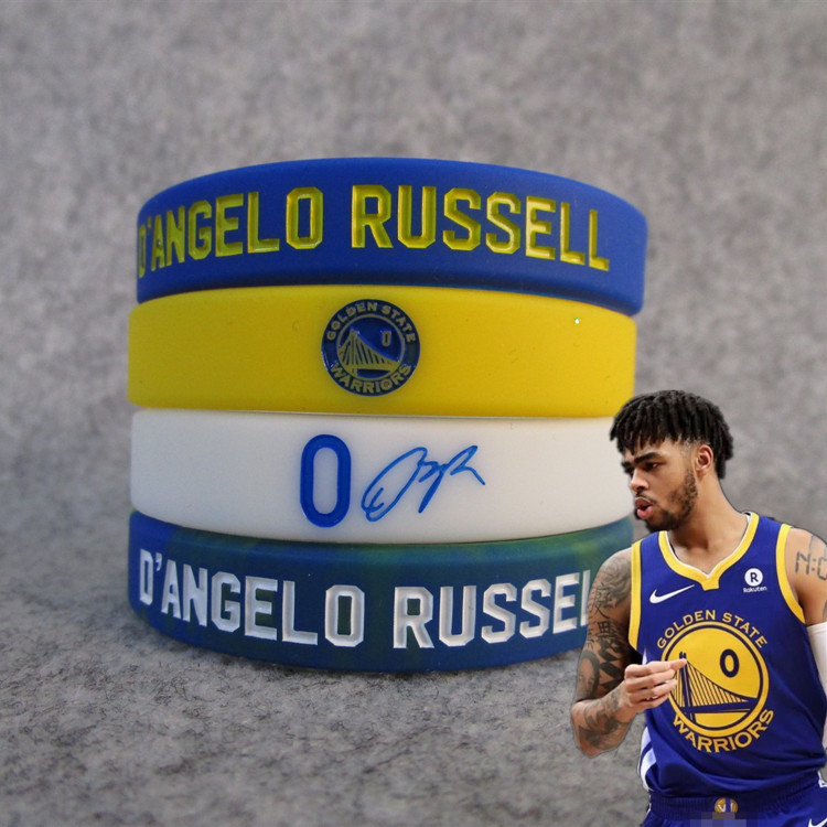 Warriors No. 0 Russell DAngelo Russell signed luminous sports bracelet silicone wristband fans