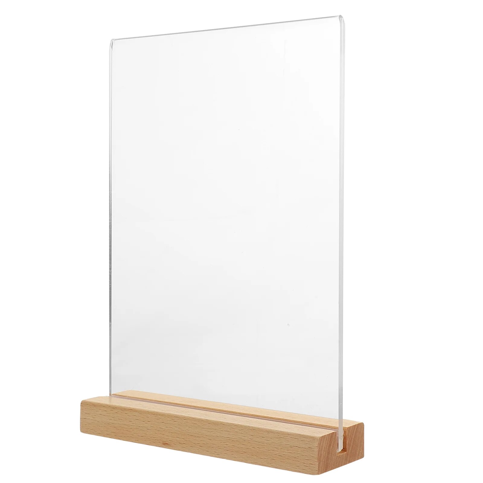 Menu Sign Holder Acrylic Table Rack Picture Frame Stand Poster Stands Display Base L-shaped. 