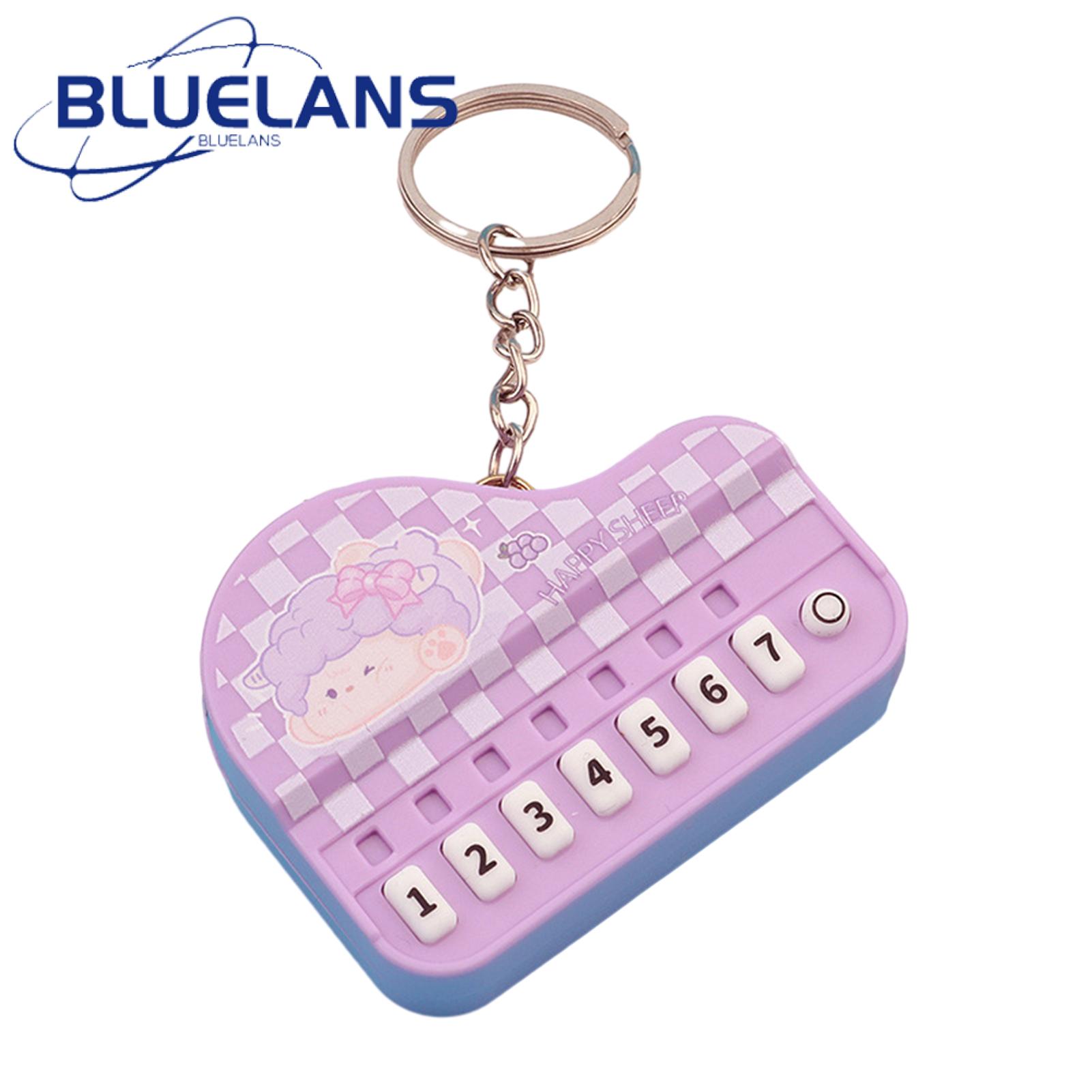 Mini Piano Mat with Keychain Mini Piano Toy Keychain with Light 7 Keys Cartoon Animal Handheld Electronic Keyboard Musical Instrument Key Ring Pendant for Kids Gift Kids Mini Piano Mat