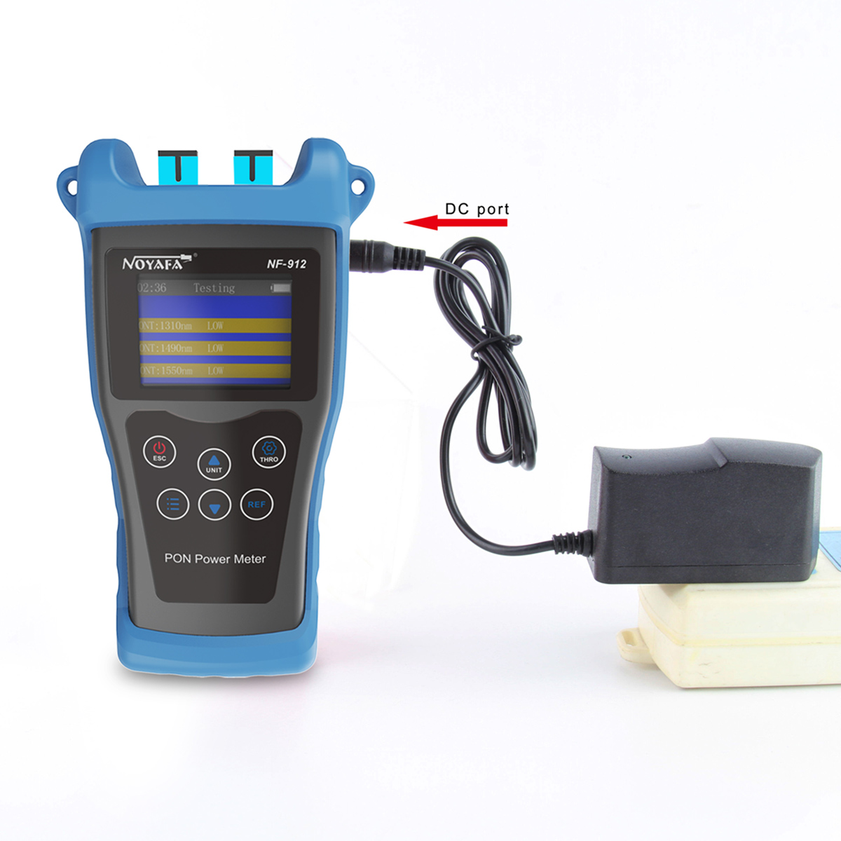 Noyafa NF-912 PON Fiber Optical Power Meter Network Cable Tester -50 dbm~+10 dbm FTTx OMT OLT Port Fiber Optic Fault Detection. 