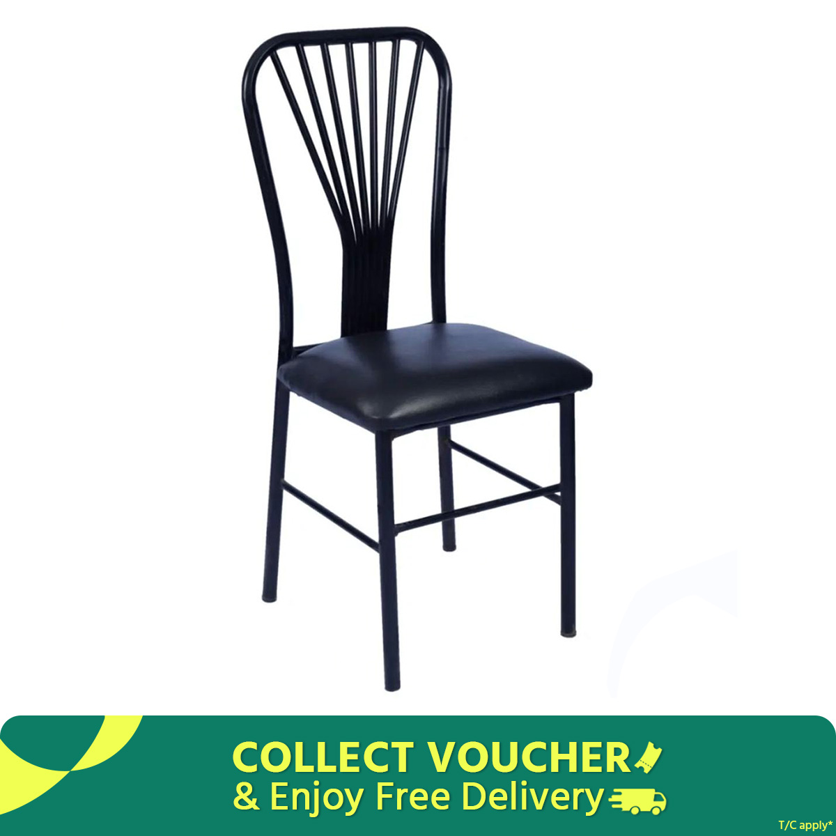Unique Make - Best Quality Reading Come Dining Chair - BLACK (MS Pipe-1Pcs) - Innovative Design - Expression of Yourself