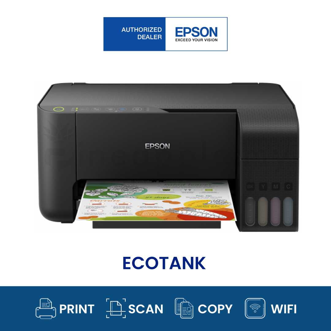 Epson EcoTank L3250 (33 ppm (Mono) & 15 ppm in Color, Scan-copy-print 1 year official warranty) Multifunction InkTank  Wi-Fi Color Printer. 