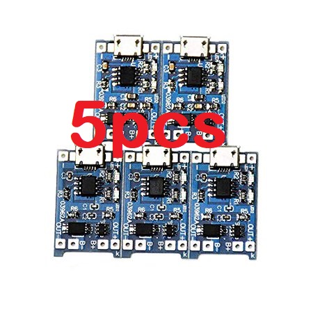 5pcs-CURRENT Protections TP4056 TP-4056 TP 4056 5V 1A Micro USB With Current Protection Charger Circuit Module Li-Ion Lithium Lipo 18650 AA AA Battery Charging Circuit Board Electrical Circuitry & Parts