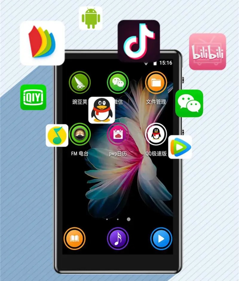 MP5 MP4 MP3 Player Bluetooth 5.0 Full Screen Portable Sport Music Player Video Player FM/E-book/Recorder Mp3 Плееры Max 256GB. 