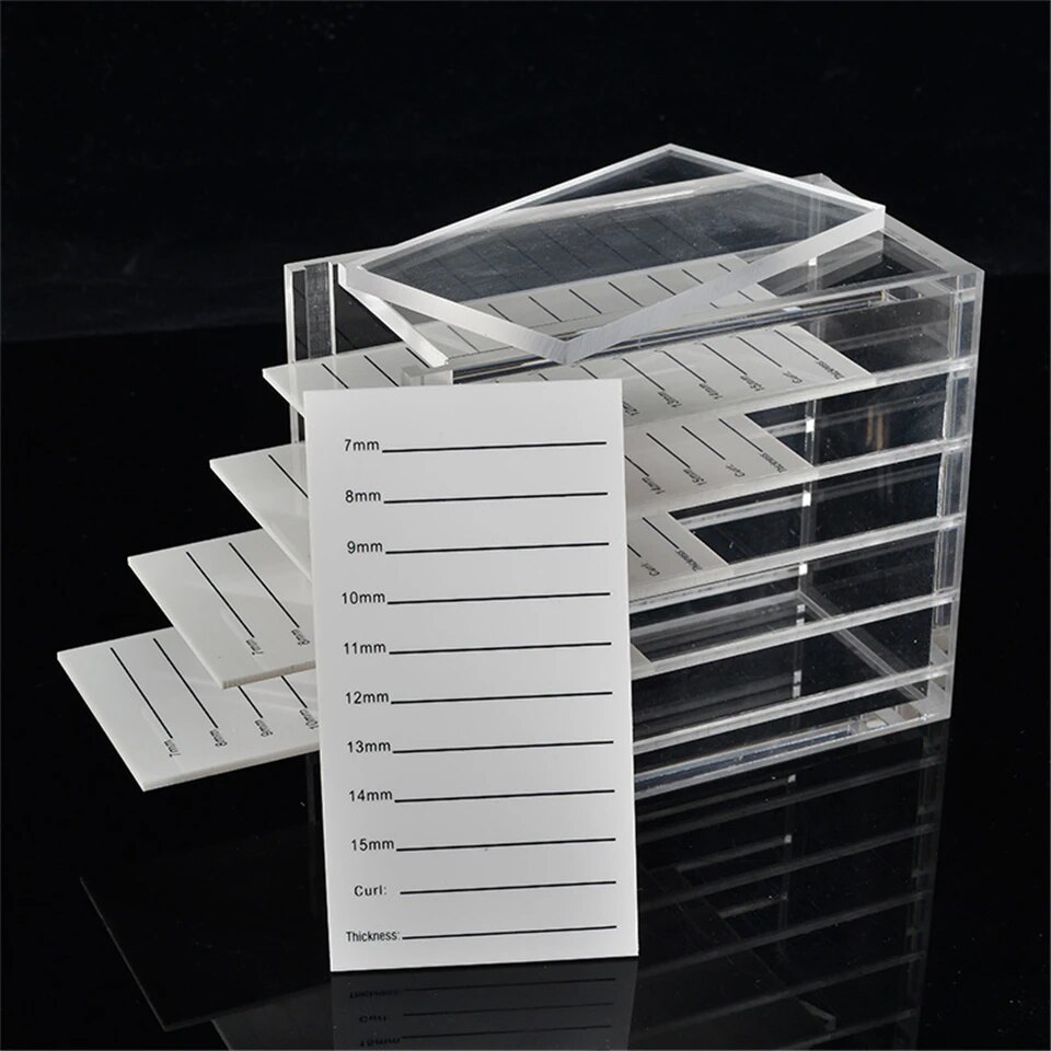 【All Of Me】5 Layer Eyelash Storage Acrylic Lash Pallet For Individual Volume Lash Display Stand Makeup Tools. 