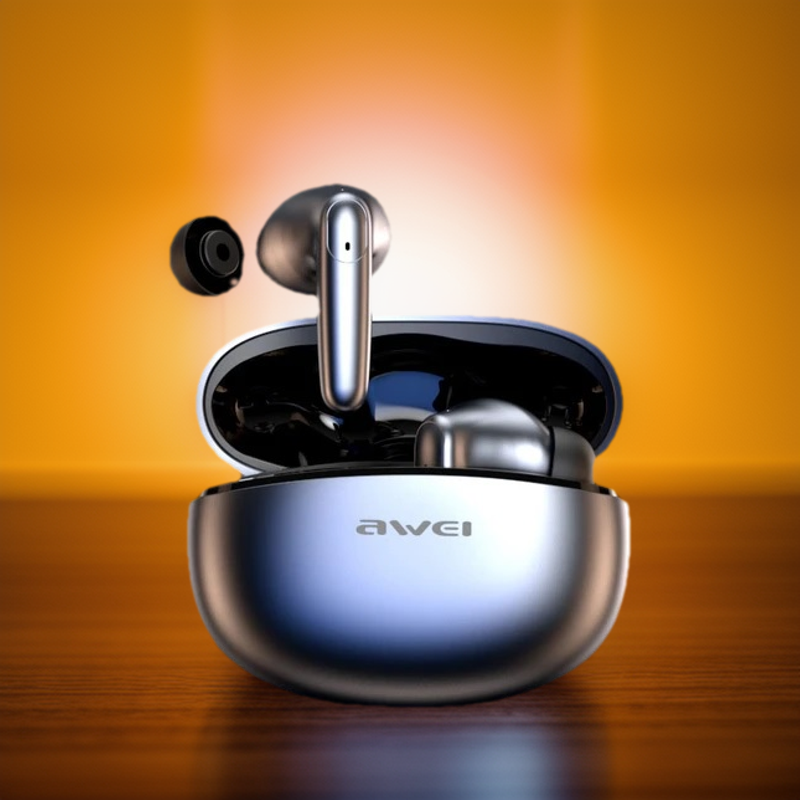 Awei T90 2 in 1 ENC Wireless Bluetooth Earbuds With Mic. 
