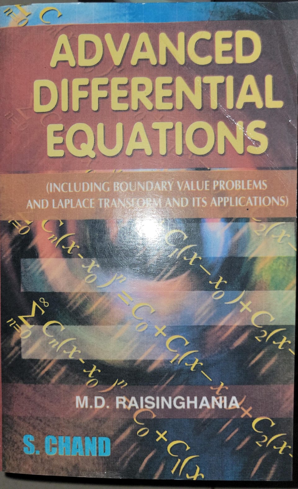 Advanced Differential Equations By M.D. Raisinghania