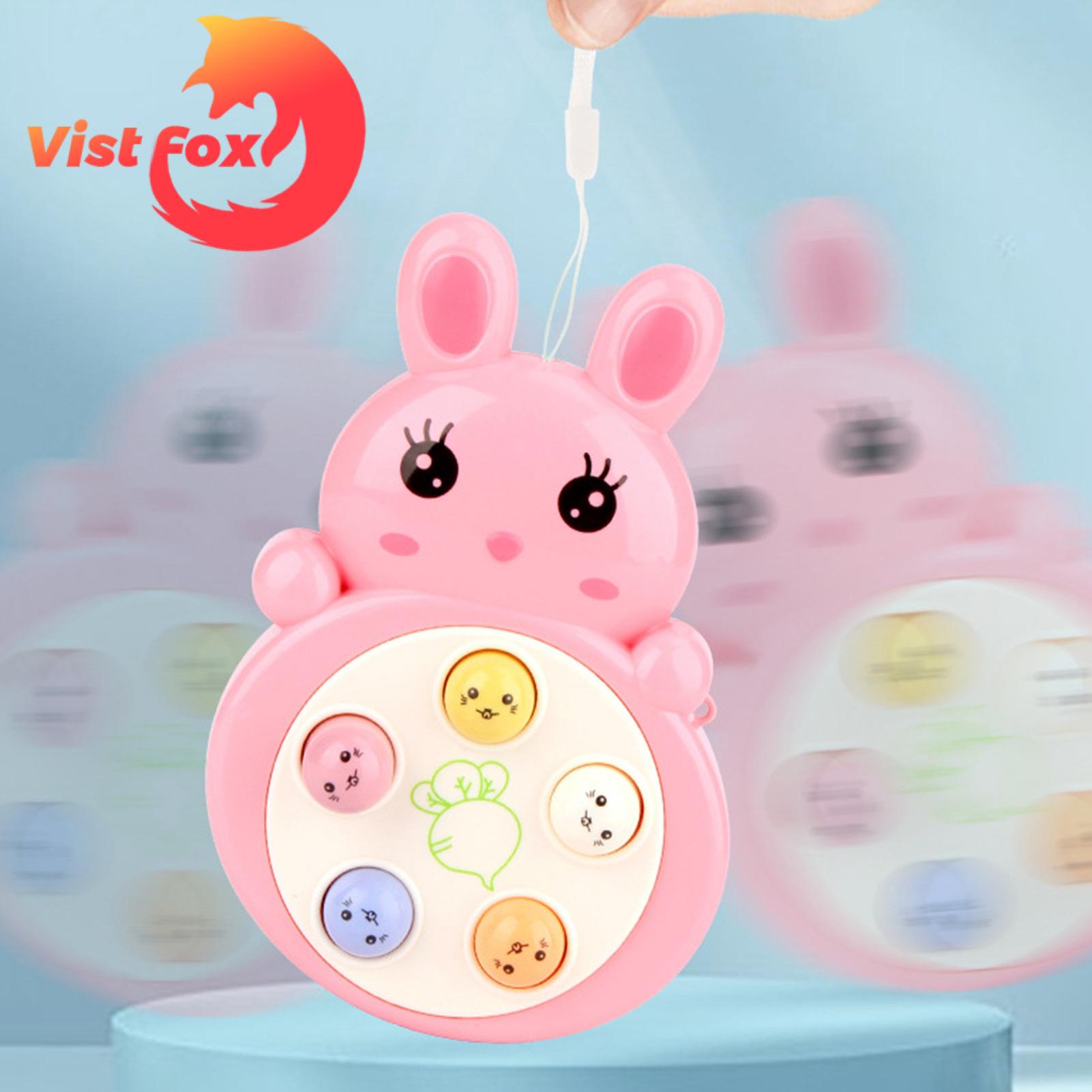 Vist Fox Whack-a-mole Toy Push to Play Whack-a-mole Toy with Hanging Rope. 
