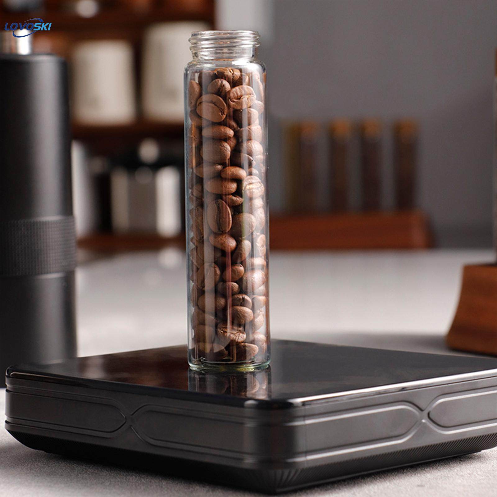 Coffee Bean Dispenser with Display Rack for Coffee Shop Countertop Bar. 
