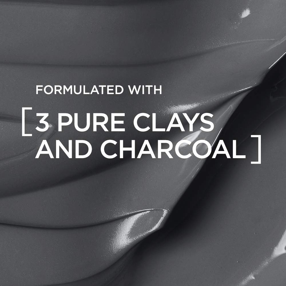 L'Oreal Paris Skincare Pure Clay Face Maske with Charcoal for Dull Skin -50 ml. 