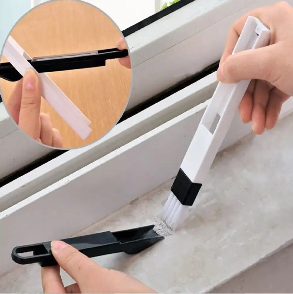 Multipurpose Window Door Keyboard Cleaning Brush Cleaner+Dustpan 2 In 1 Tool. 