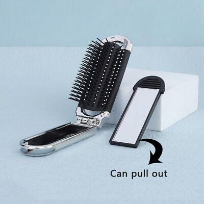 2 In 1 Foldable Hair Brush & Mirror, Hair Brush/Hair Comb For All Hair Types. 