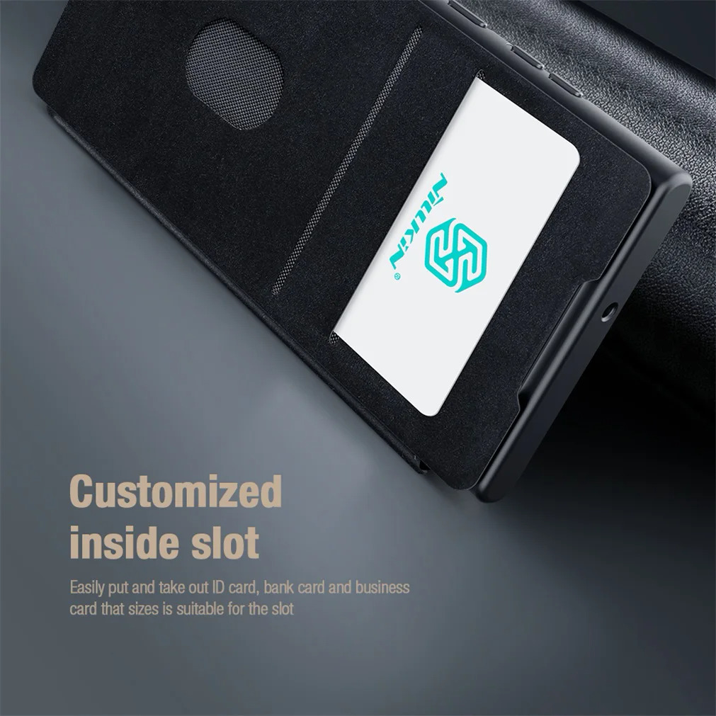 Flip Case For Samsung Galaxy S23 Ultra Nillkin Qin Pro Leather Cloth Card Pocket Slide Camera Book Lid For Samsung S23 S23+ Plus PCardiaCP. 