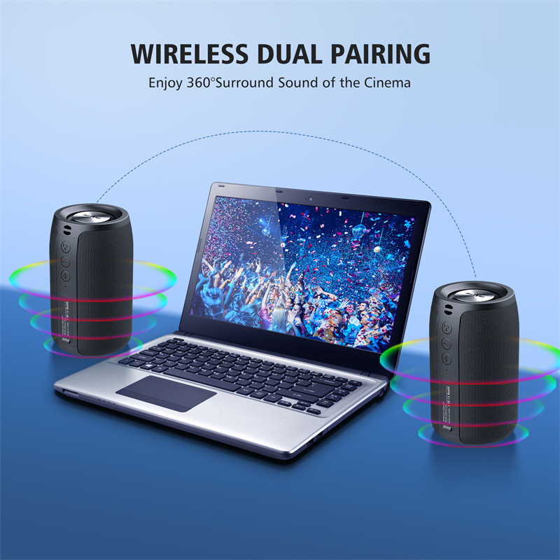 ZEALOT S32 Wireless Bluetooth Speaker Mini Portable Subwoofer Speaker TWS Dual Pairing BT5.2 15W Wireless Speaker for Outdoor. 