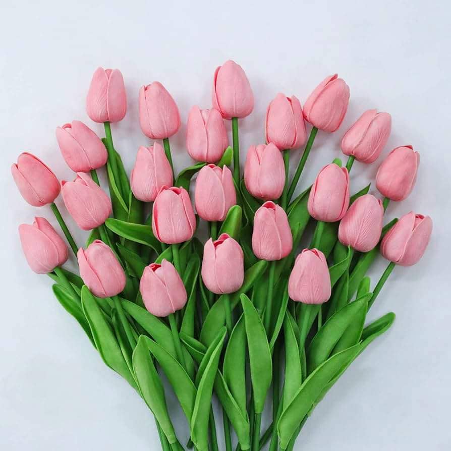 1PCS Tulip Artificial Flower Real Touch Artificial Bouquet PE Fake Flower For Home Decor High Quality DIY Party Decoration Festival Supplies Silk Tulip Wedding Fake Flowers Home Decor